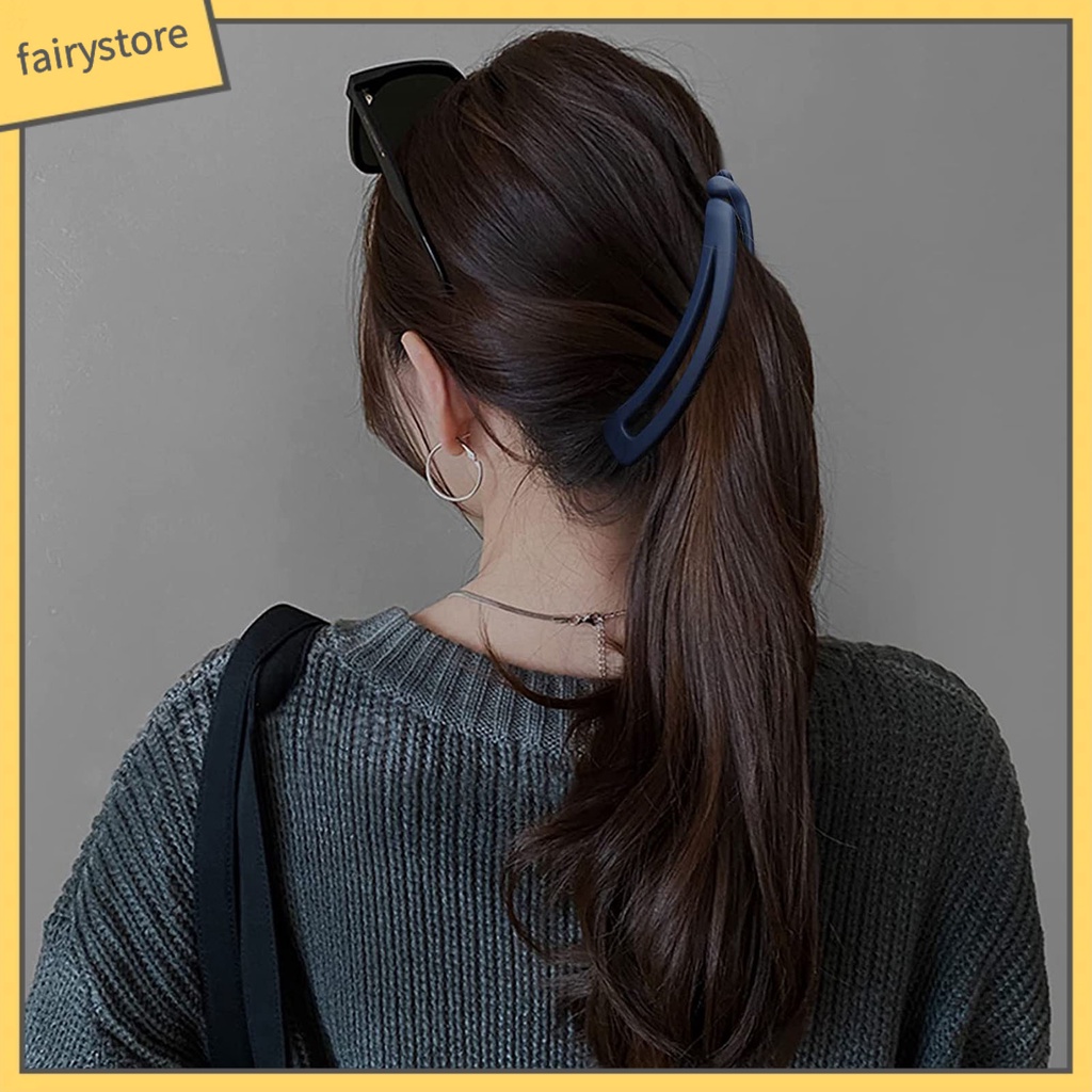 [FRO] Kẹp Tóc Lớn Màu Trơn Nhỏ Gọn Quyến Rũ Làm Việc Thích Hợp Cho Tiệc Tùng