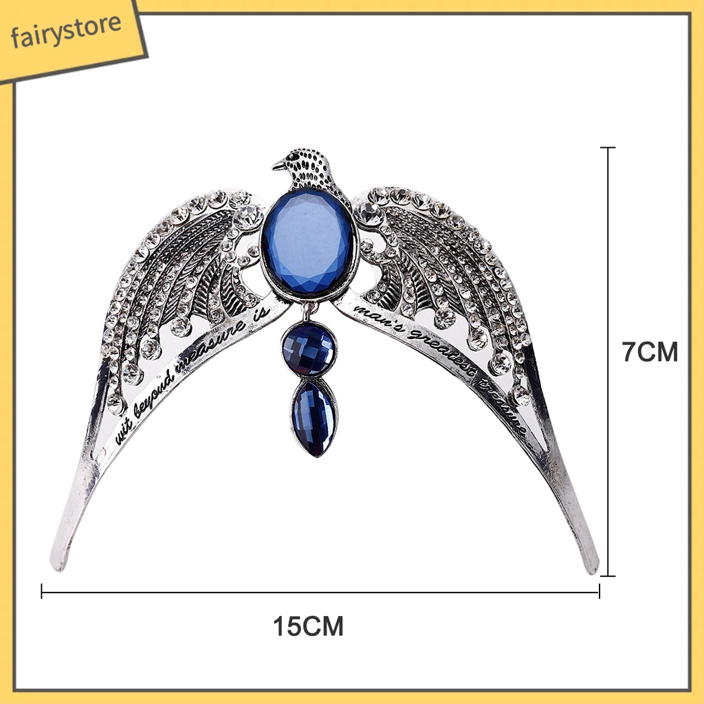 Cài Tóc Hình Vương Miện Đại Bàng Đính Đá Phong Cách Vintage