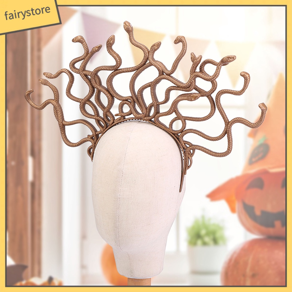 Băng Đô Cài Tóc Hình Rắn Phong Cách Nữ Hoàng Halloween