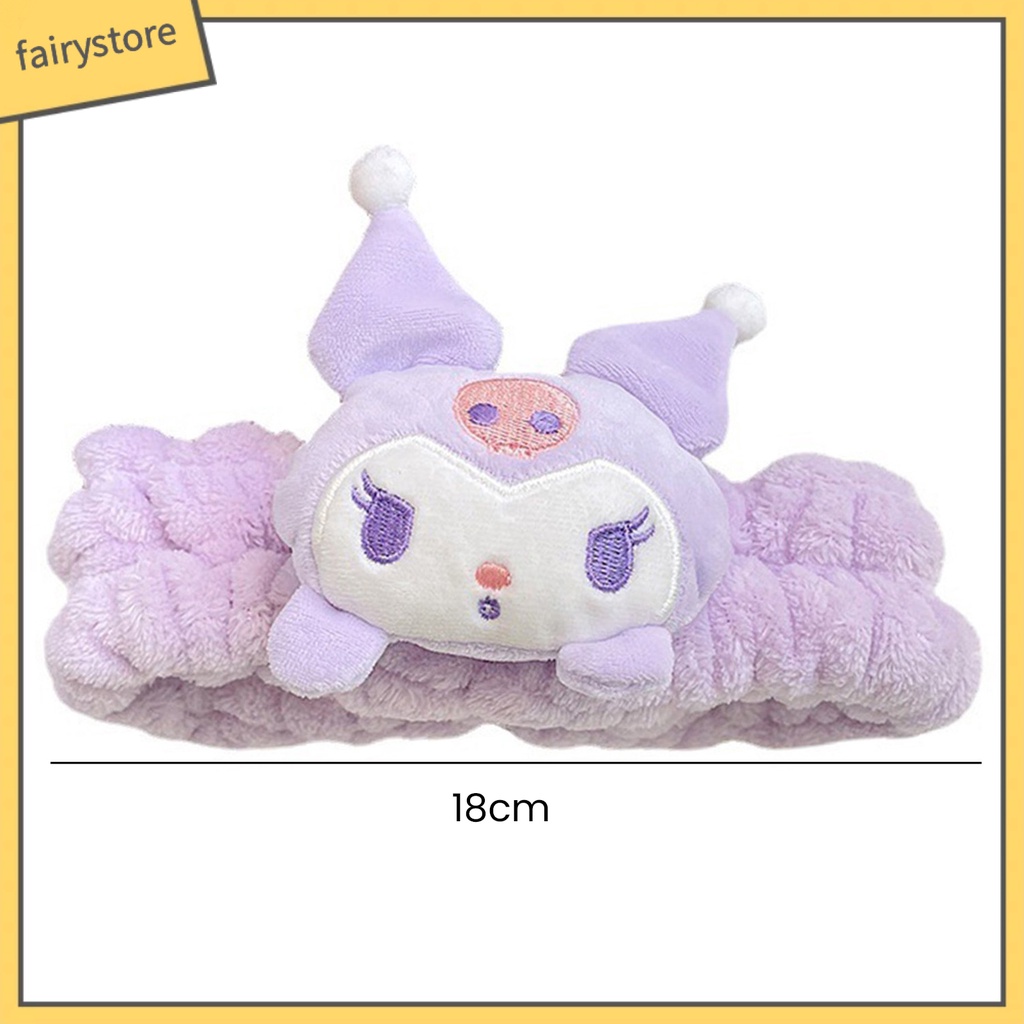 Băng Đô Nhung Mềm Mại Co Giãn In Họa Tiết Hoạt Hình Dễ Thương Dùng Rửa Mặt / Trang Điểm Cho Nữ