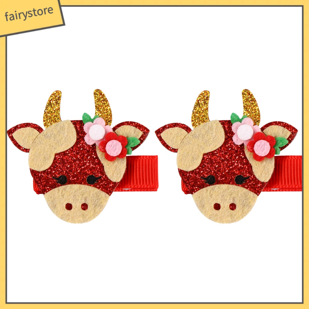 1 Cặp Kẹp Tóc Hoạt Hình Xinh Xắn Cho Bé Gái