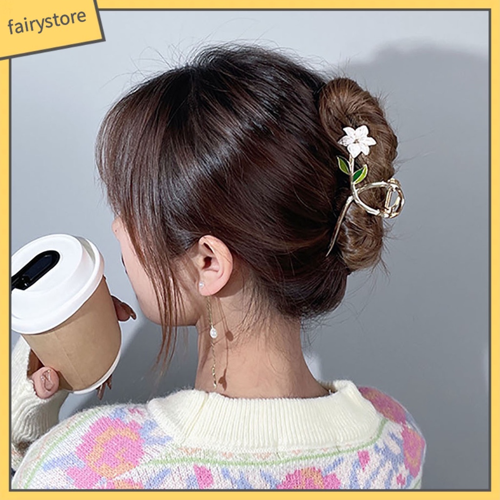 Kẹp Tóc Càng Cua Dạng Lò Xo Rỗng Co Giãn Mạnh Mẽ Chống Rơi Trang Trí Tóc Cho Nữ