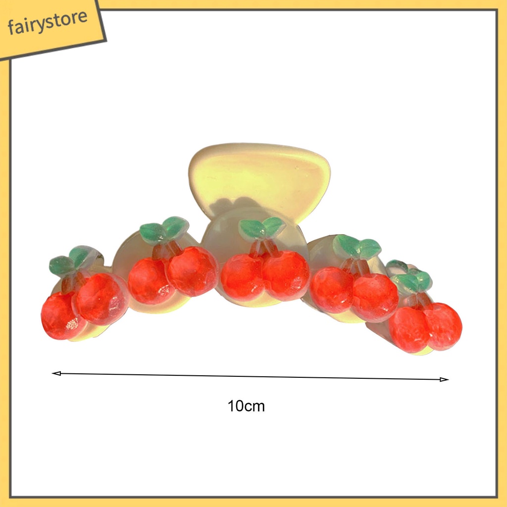 Kẹp Tóc Hình Răng Cá Mập Màu Đào Trong Suốt Thanh Lịch Cho Nữ