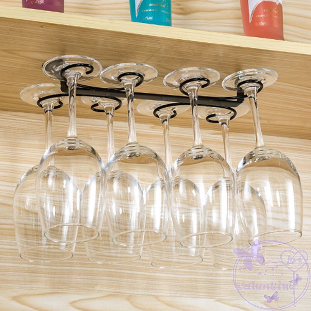 1 Giá Sắt Treo Ly Rượu Gắn Dưới Tủ