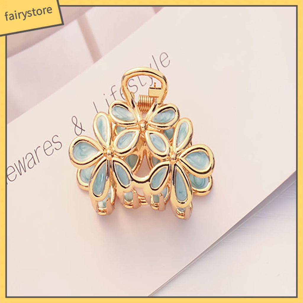 Kẹp Tóc Móng Vuốt Hình Hoa Bằng Hợp Kim Màu Sắc Tươi Sáng