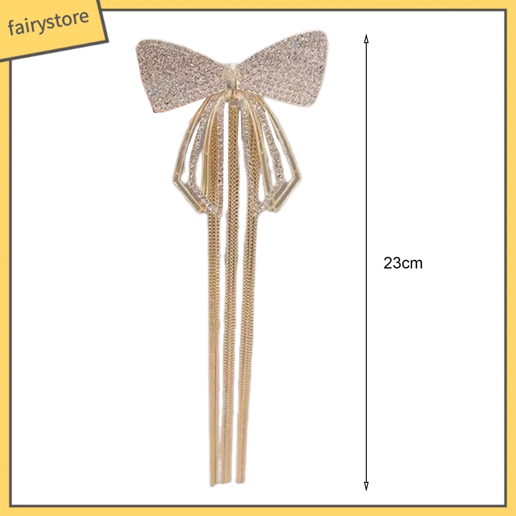 Kẹp Tóc Nơ Đính Đá Lấp Lánh Sang Trọng