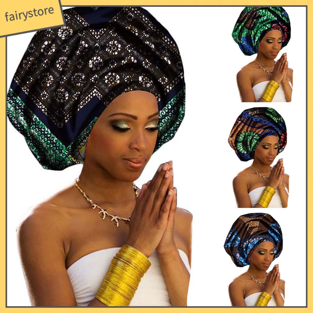 Khăn Turban Cotton Thời Trang Châu Phi Dành Cho Nữ