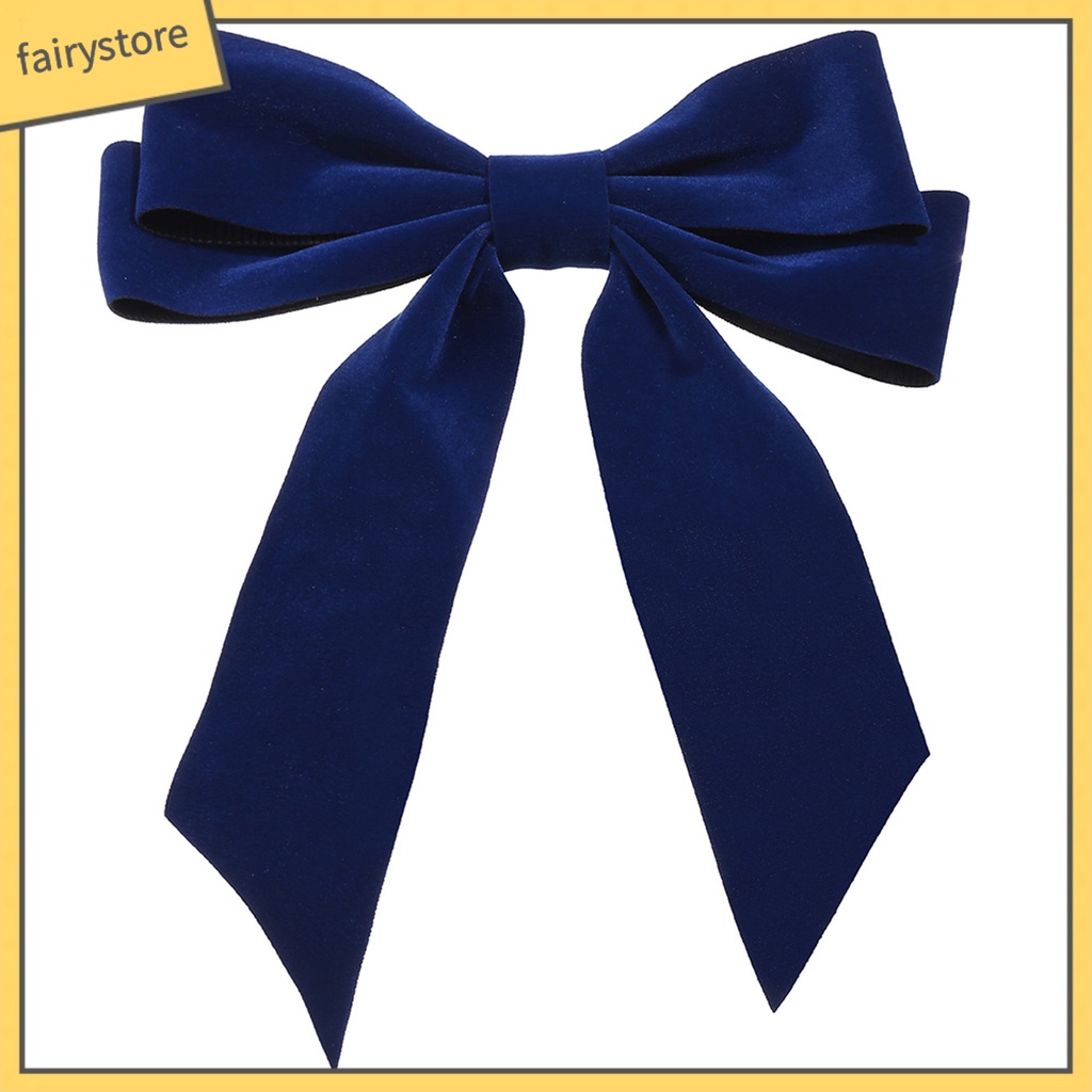 Kẹp Tóc Nơ Nhung Chống Trượt Cỡ Lớn Ngọt Ngào Cho Nữ