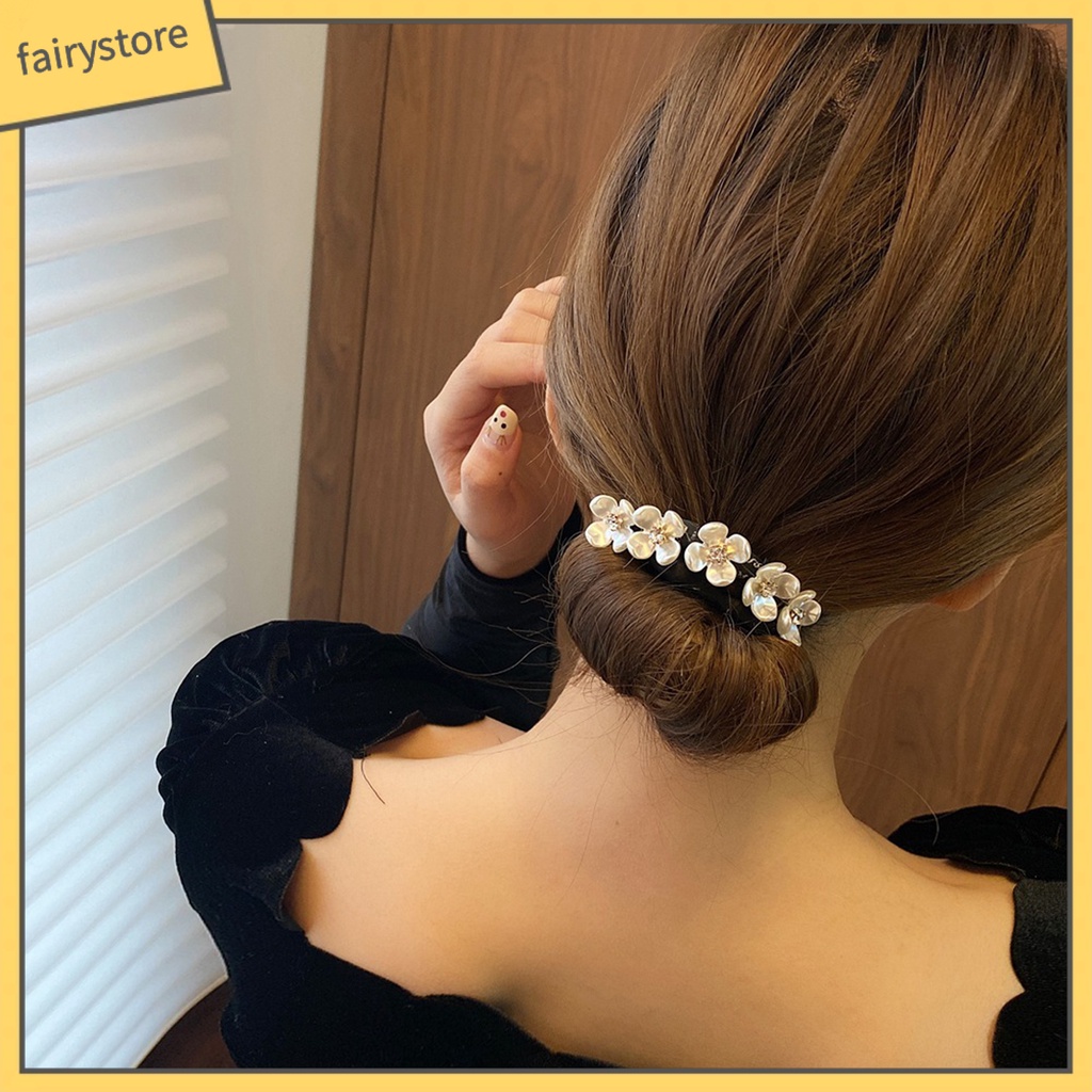 Kẹp Tóc Nửa Quả Cầu Hoa Đính Ngọc Trai Nhân Tạo