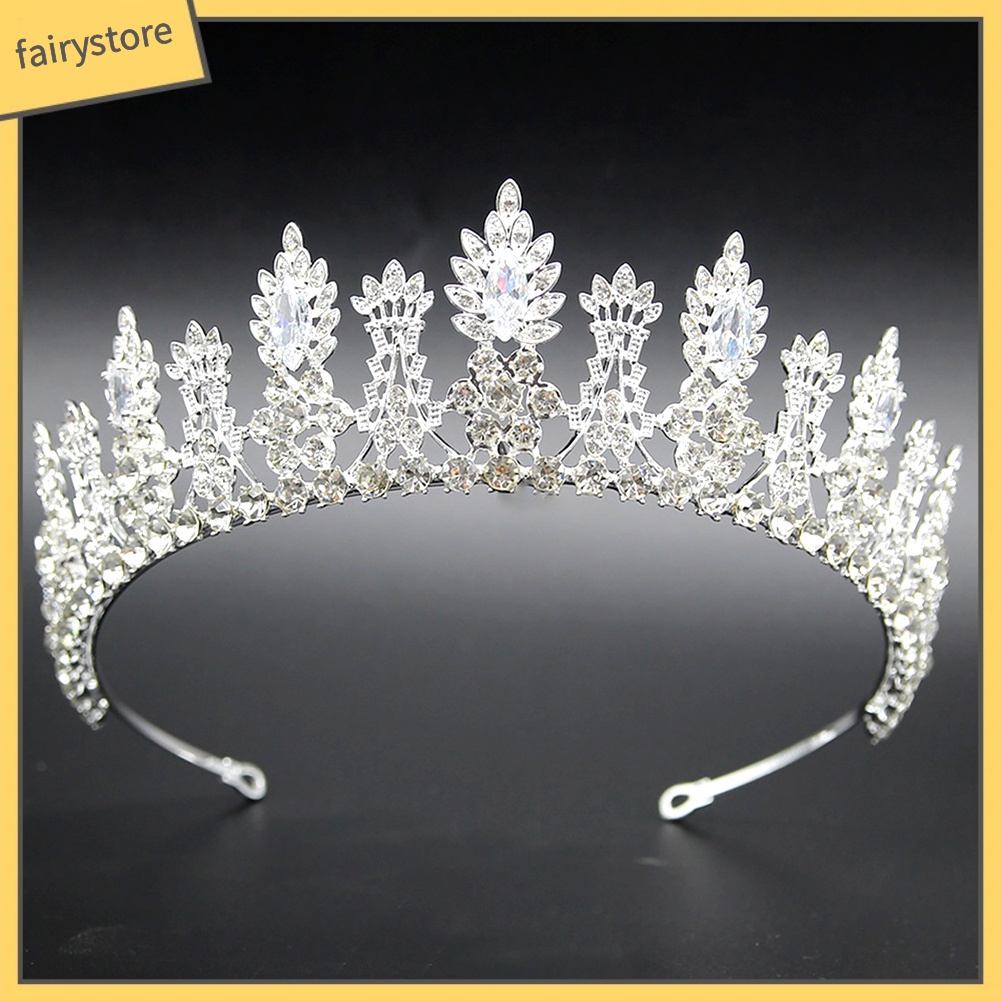 Cài Tóc Hình Vương Miện Đính Đá Zircon Cho Cô Dâu