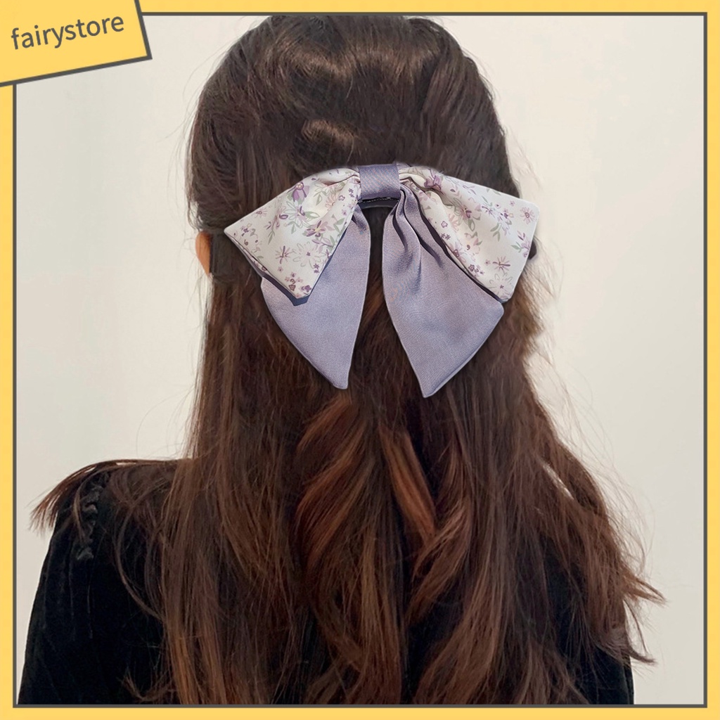 Dây Cột Tóc Ruy Băng Thắt Nơ Họa Tiết Hoa Thời Trang Cho Nữ