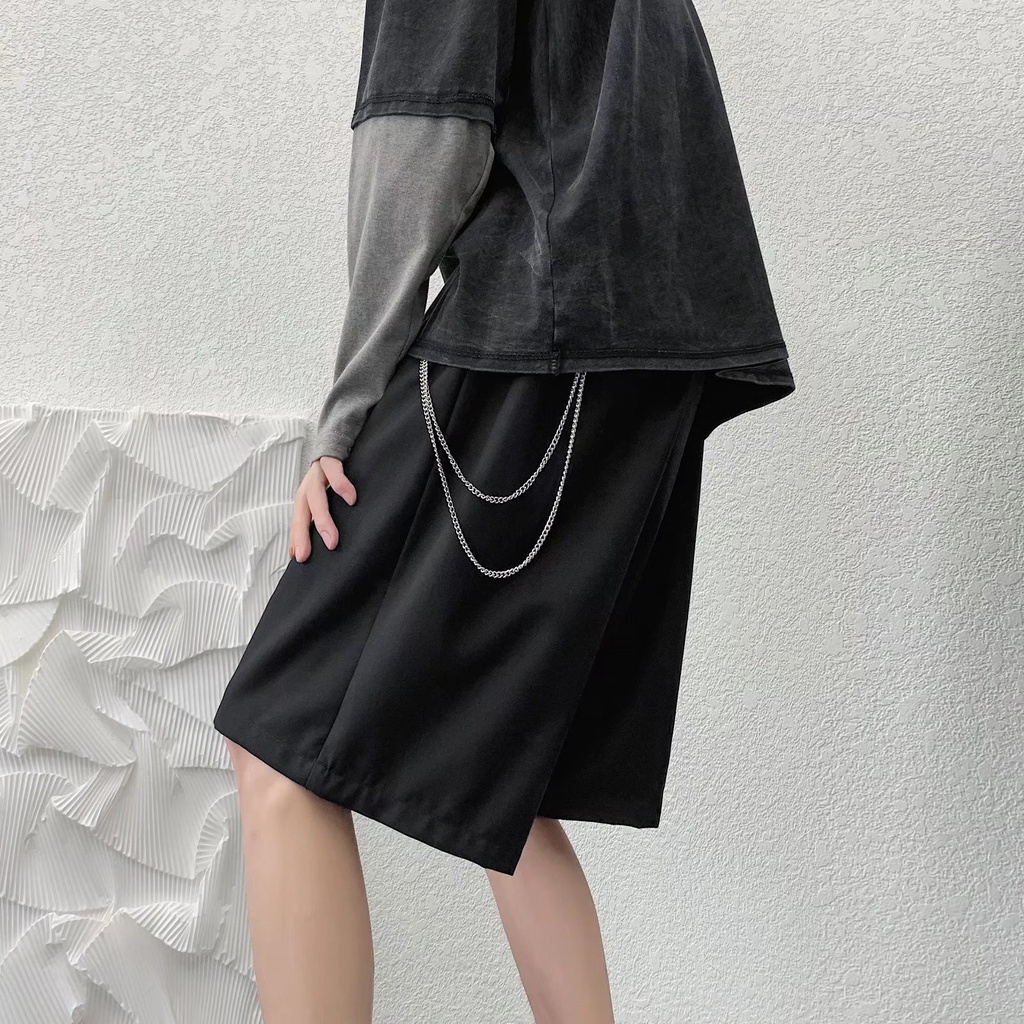 Quần Short Dáng Rộng Màu Sắc Đơn Giản Phong Cách Hip Hop Cá Tính Cho Nam