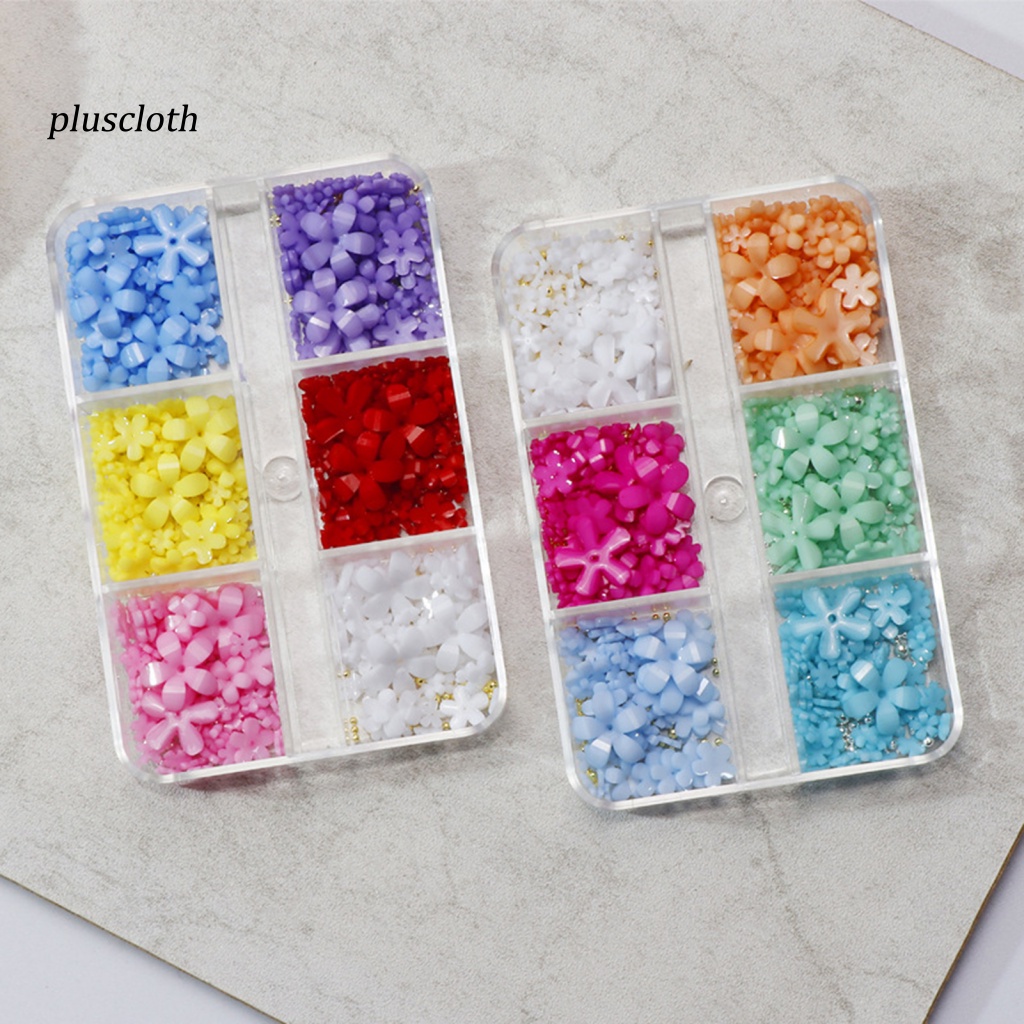 1 Bộ Dụng Cụ Trang Trí Móng Tay Nghệ Thuật Bằng Resin Họa Tiết Hoa &lt; Pluscloth &gt; 1 Bộ Chống Nước Sáng Tạo