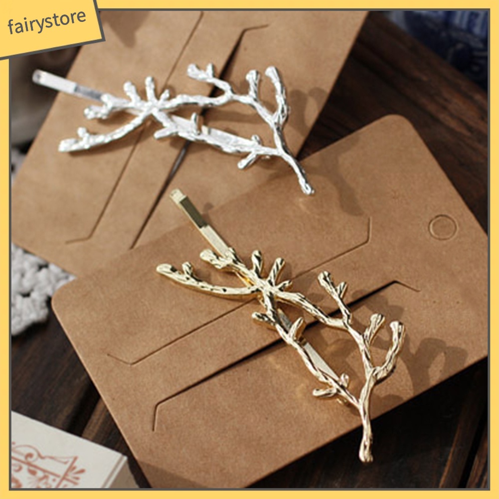 Kẹp Tóc Kim Loại Hình Sừng Hươu Vintage Cho Nữ