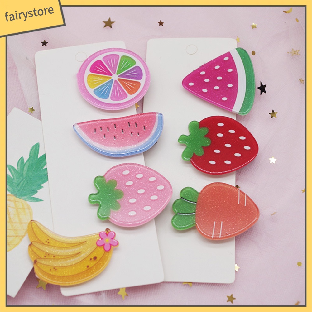 Set 2 Kẹp Tóc Hình Trái Cây Xinh Xắn Cho Nữ