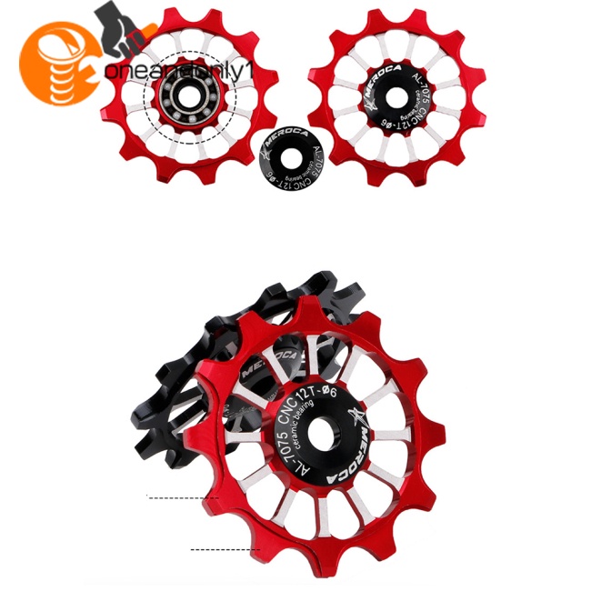 Ròng Rọc Dẫn Hướng Dẫn Phía Sau Xe Đạp MTB Bằng Hợp Kim Sứ Và Sứ 12T