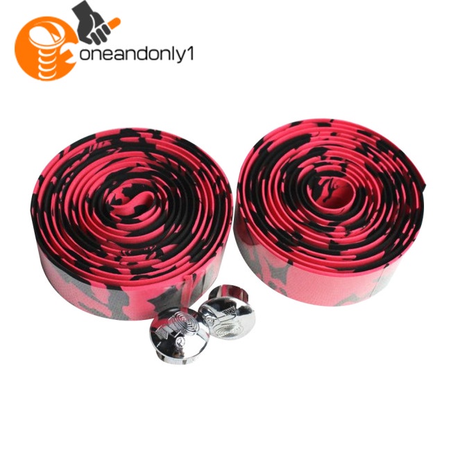 Dây Quấn Tay Lái Xe Đạp Bằng Xốp Mềm Chống Trượt Chống Mồ Hôi Kèm 2 Nút Cắm