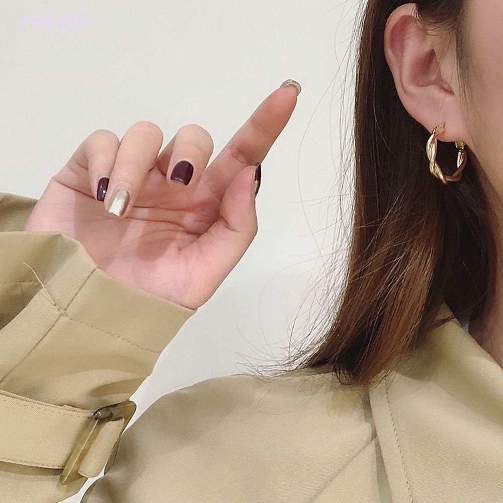 Khuyên Tai Lủng Lẳng Mặt Hình Tròn Dệt Kim Cổ Điển Cho Nữ