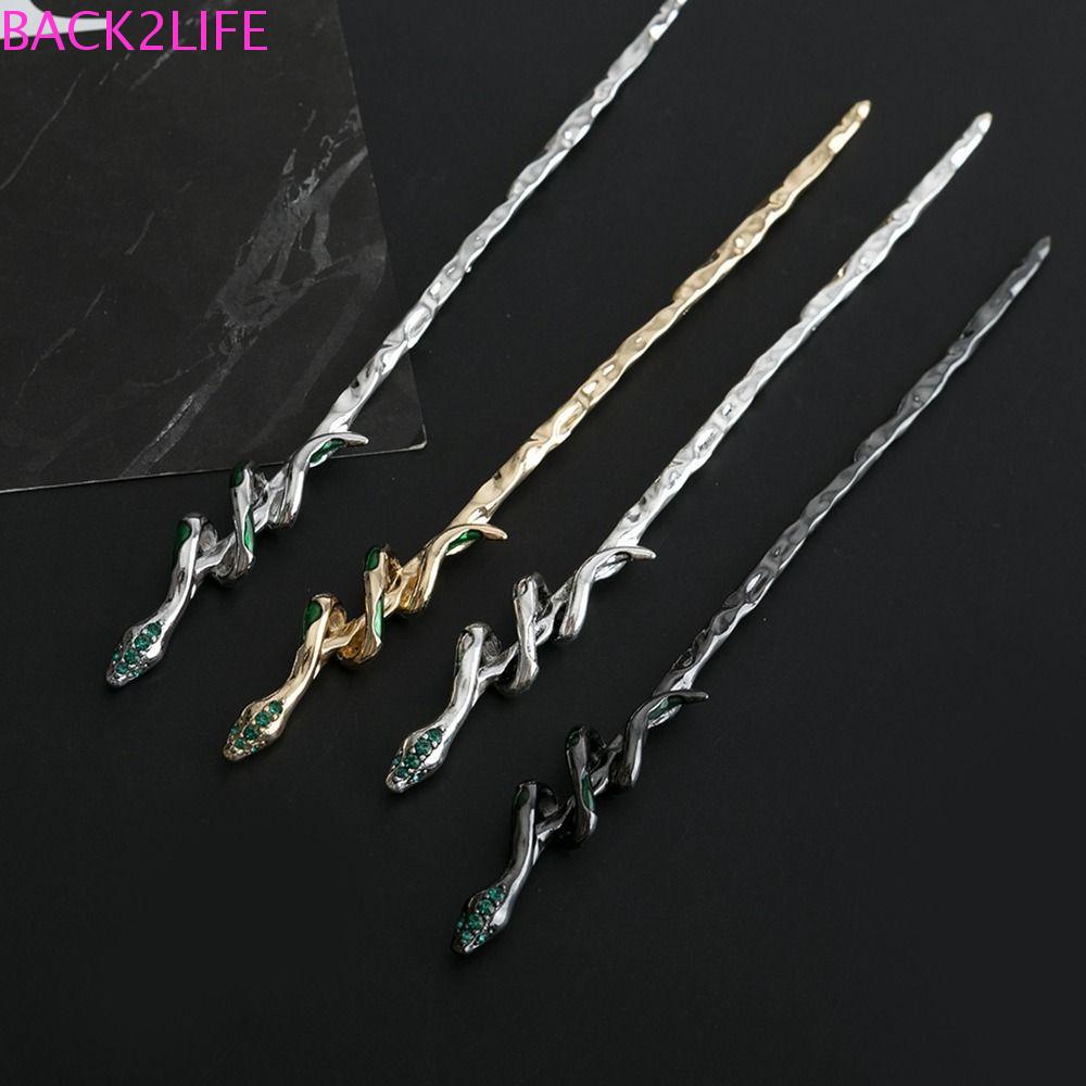 Kẹp Tóc Kim Loại Hình Rắn BACK2LIFE Cổ Điển|Trâm Cài Tóc Phong Cách Trung Hoa Cổ Đại Cho Bé Gái