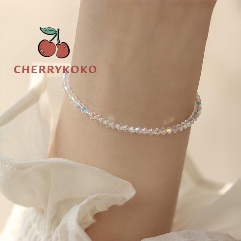 🍒🍒CHERRYKOKO Siêu Flash!Hàng Chính Hãng Vòng Đeo Tay Siêu Mỏng Đính Pha Lê Đơn Giản Kết Cấu Nhẹ Sang Trọng Cho Nữ