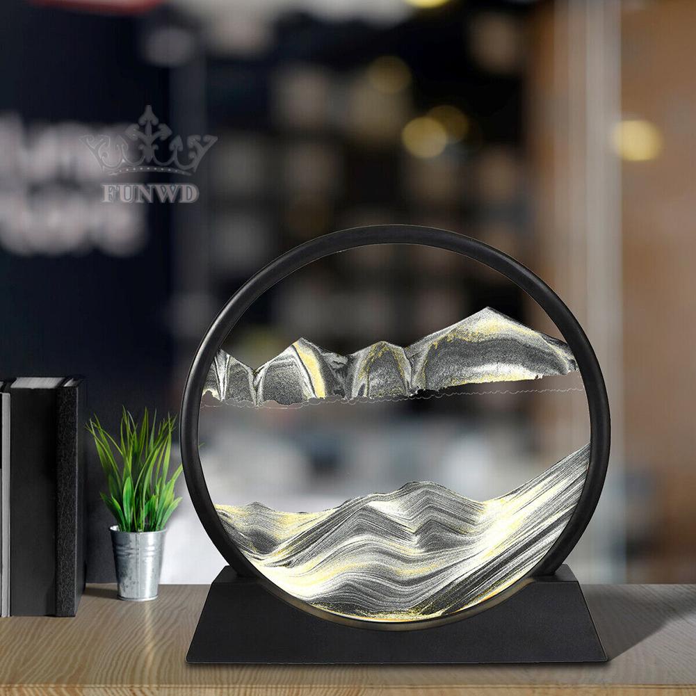 Tranh Cát Biển Sâu 3D + Đế Nhựa Đường Kính 18cm Mới