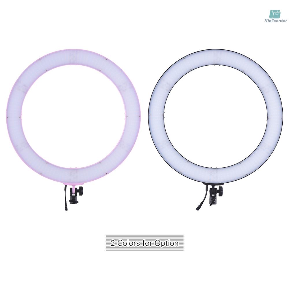 Andoer RL720B 19 Inch 3200K-5600K Bi-Color Digital Ring Video Light 720pcs LEDs Adjustable Brightness CRI90+ with 2m Light Stand Phone Holder Hot Shoe Adapter for DSLR Camera 5.8-8cm Width Smartphone