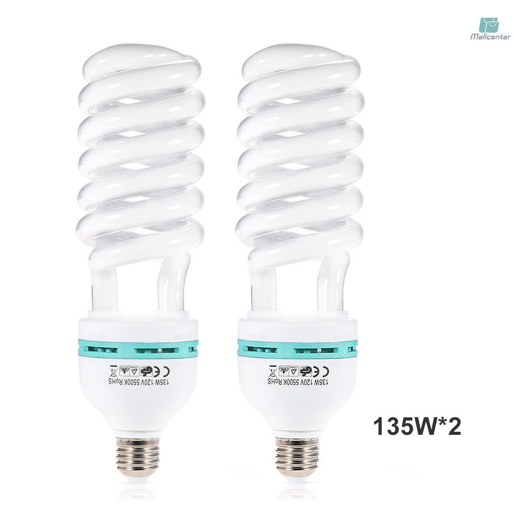 Andoer-2 Photography Studio Cube Umbrella Softbox Light Lighting Tent Kit Photo Video Equipment 2 * 135W Bulb 2 * Tripod Stand 2 * Softbox 6 * Clip 1 * Carrying Bag for Portrait Product EU Plug 220~24