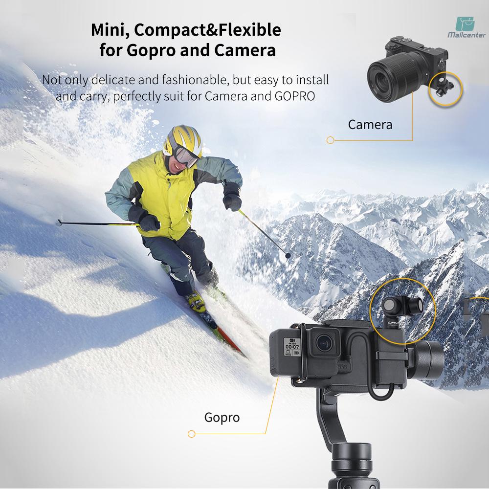 COMICA CVM-VS10 Mini Flexible XY Stereo Microphone Mic 3.5mm TRS Plug 90° Adjustable for  Action Camera DSLR Camera Black