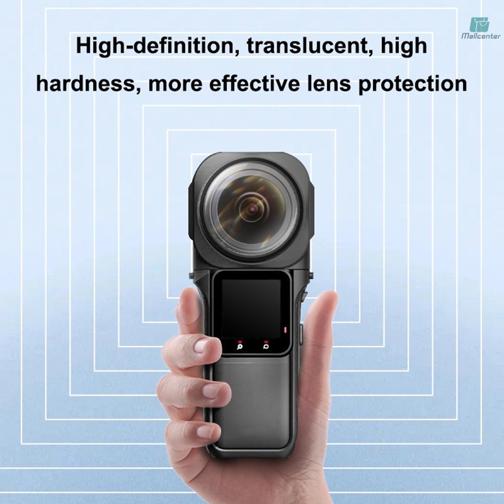 2pcs Panoramic Camera Lens Guards Lens Protective Cover Lens Protector Compatible with Insta360 ONE RS 1-Inch 360 Edition Camera