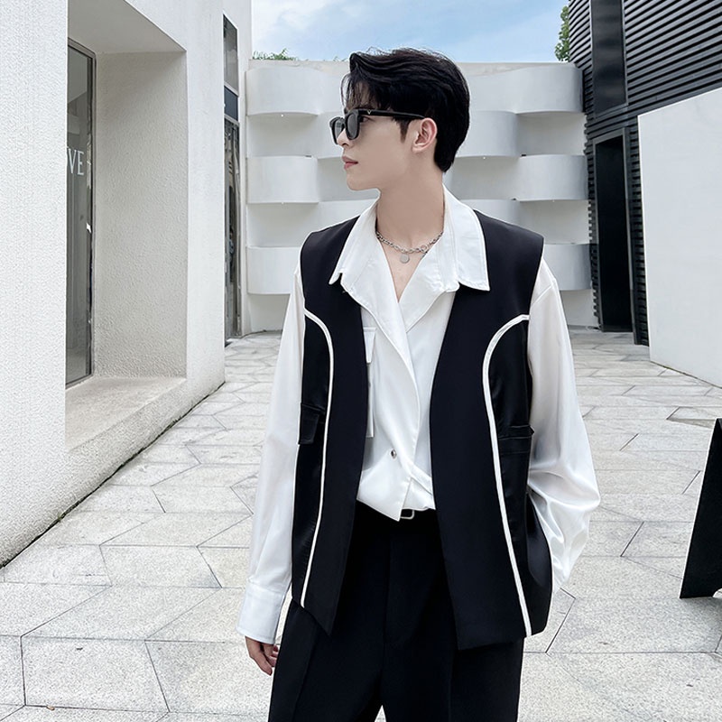 Áo Ghi Lê Không Tay Phong Cách Đường Phố Cao Cấp Cho Nam