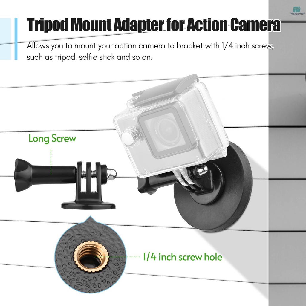 UURIG BH-07 Mini Ball Head Camera Tripod Mount 1/4 Inch Screw with Magnetic Base Sports Camera Mount Adapter Replacement for DJI/  11/10/9 Insta360 Action Cameras