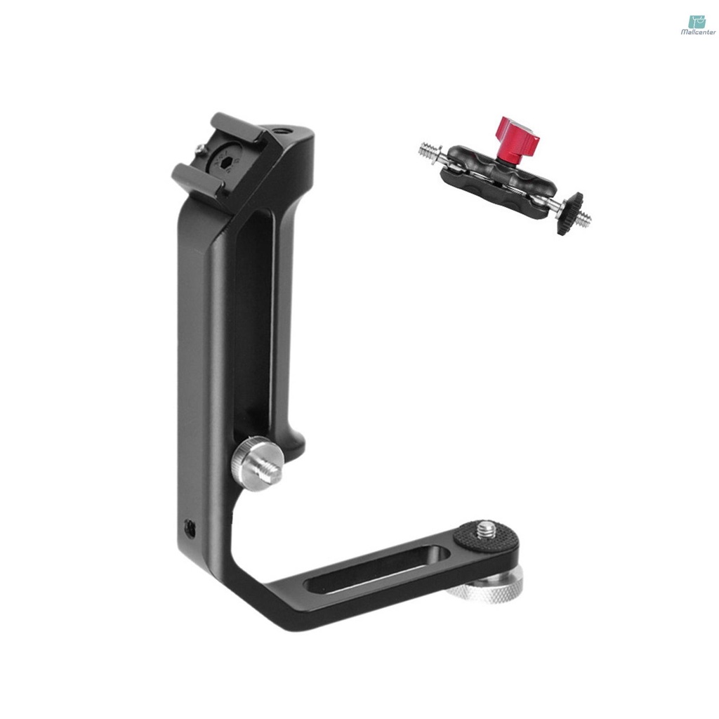 DF DIGITALFOTO M-0667II Universal L Bracket with Cold Shoe Mount for DJI Zhiyun FeiyuTech MOZA and More Single Handle Gimbals