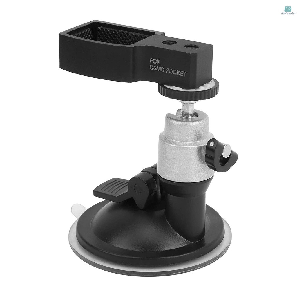 Camera Car Bracket Suction Cup Holder Windshield Mount Stand Aluminum Alloy Replacement for DJI Osmo Pocket/ Pocket 2 Action Camera