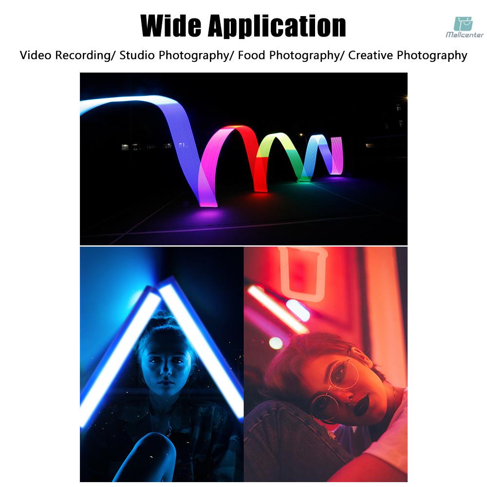 NiceFoto TC-209RGB RGB LED Light Tube Portable Fill Light Wand Stick with Bi-Color Temperature 2500K-9900K Adjustable Brightness CRI≥95 6 Colors Lighting Modes 12 Kinds Dynamic Scene Special Effects f