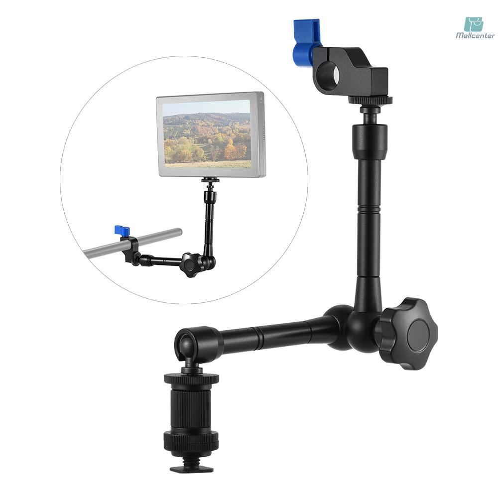 Adjustable Articulating Friction Arm with 15mm Rod Clamp Mount for Field Monitor LED Light Flash Microphone Camera Cage Rig