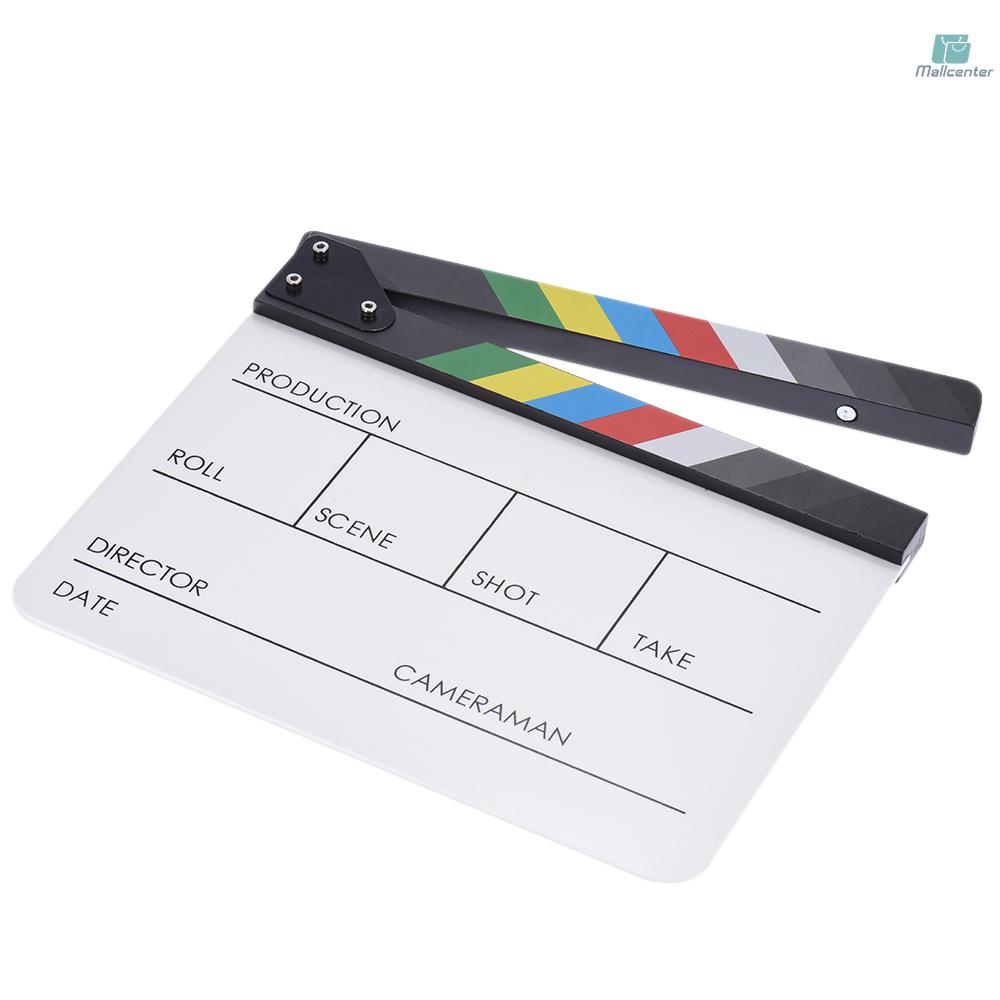 10&quot; * 12&quot; / 24.5 * 30cm Acrylic Dry Erase Clapboard Clap-stick Clapper Board Slate for Film Movie Cut Action Scene