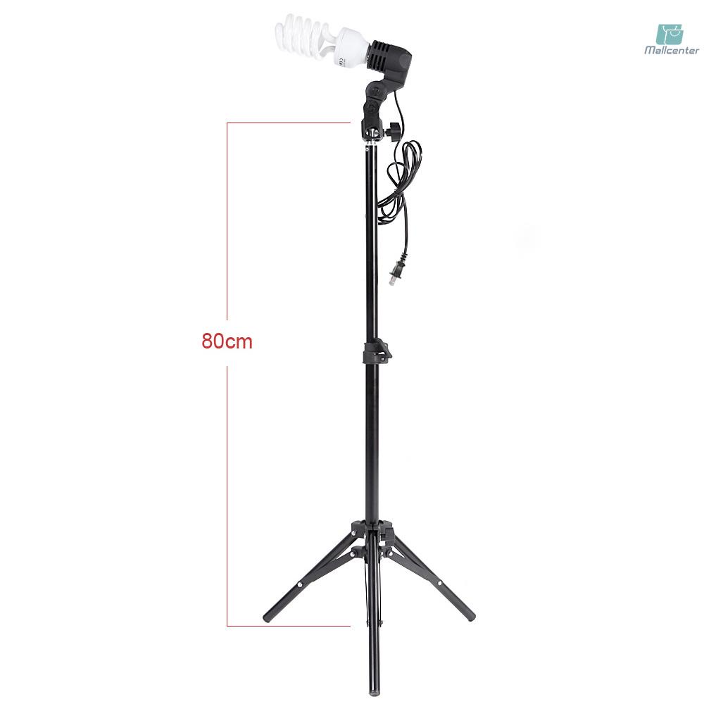Andoer Photo Studio Kit 2 * 2m Light Stand + 3 * 45W Bulb + 2 * 83cm Translucent White Soft Umbrella +2 * 83cm Black&amp;Silver Umbrella + 1 * 80cm Light Stand + 3 * Bulb Swivel Socket with 1 Bulb Storage