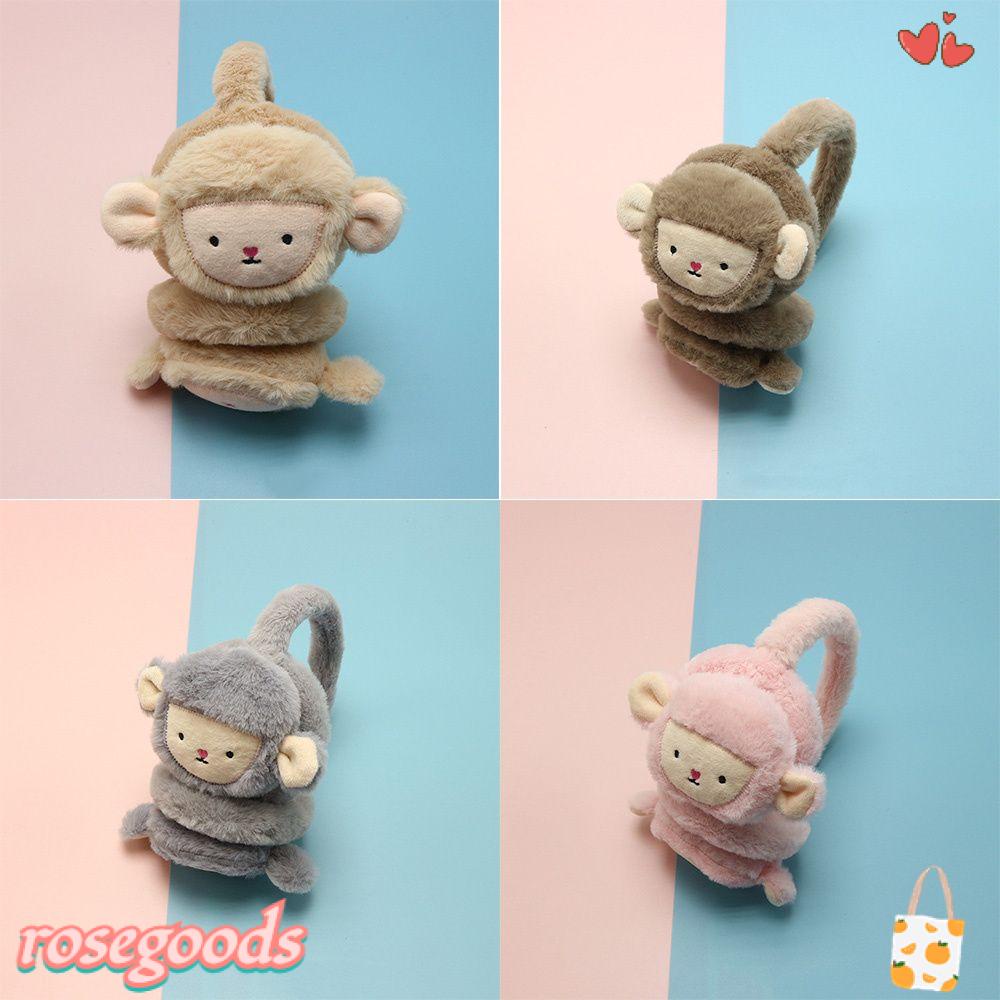 Chụp Tai Giữ Ấm Mùa Đông Hình Chú Khỉ Hoạt Hình Dễ Thương