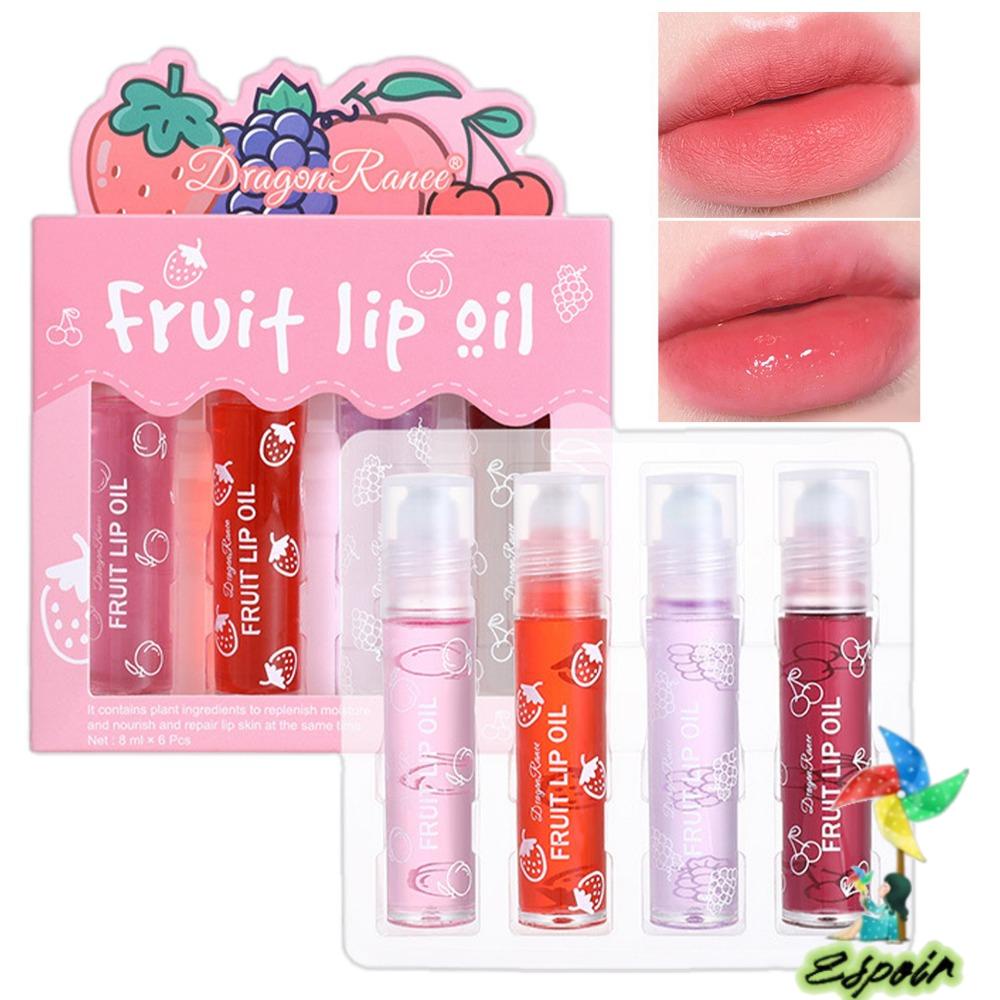 Set 4 Dầu Dưỡng Môi Cấp Ẩm Lâu Trôi Hương Trái Cây ESPO