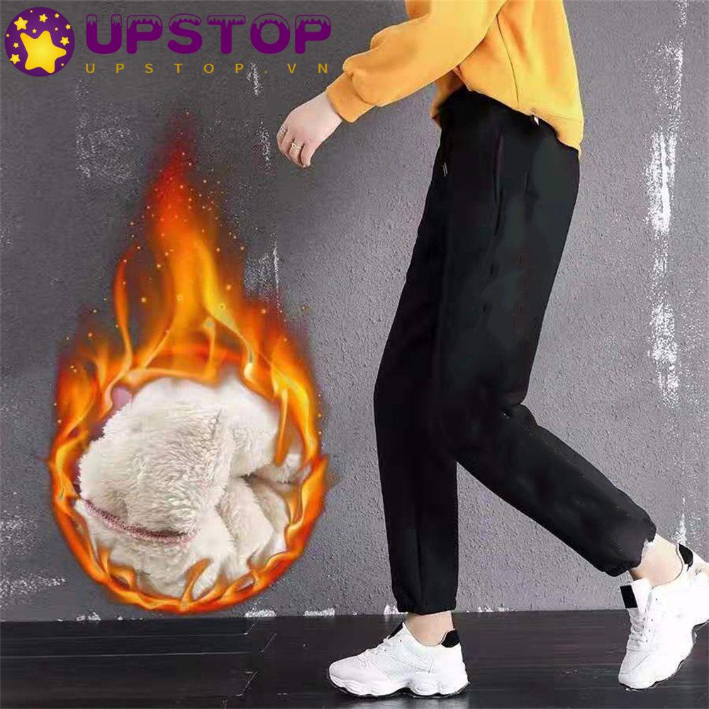 Quần Dài Lót Lông Giữ Ấm Thời Trang Cho Nữ