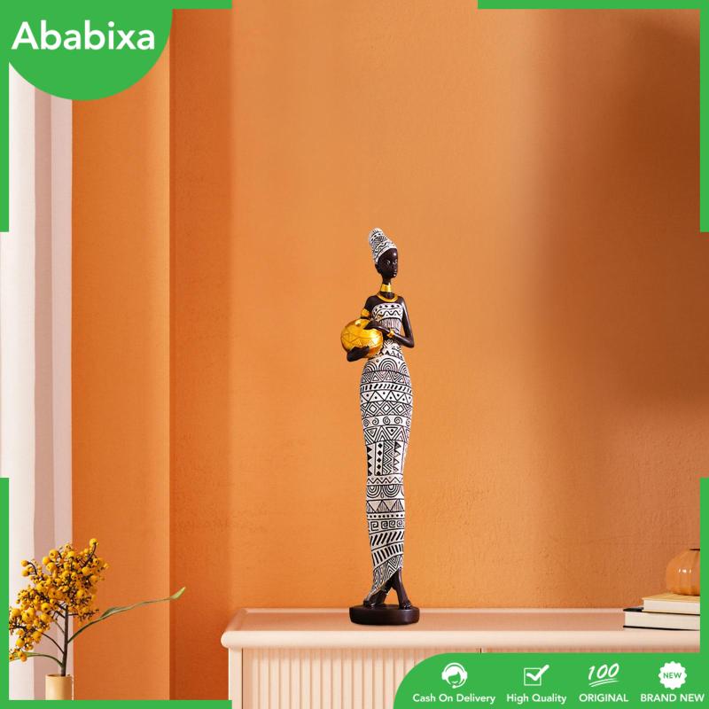 [Ababixa] Bức Tượng Nữ Bộ Lạc Châu Phi Điêu Khắc Và Điêu Khắc Để Bàn Văn Phòng / Nhà Hàng / Khách Sạn