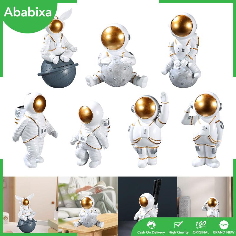 [Ababixa] Đồ trang trí Tượng Phi Hành Gia Bằng Nhựa Resin Dễ Thương Trang Trí Nhà Cửa Phòng Ngủ / Kệ Sách / Bàn Làm Lửa