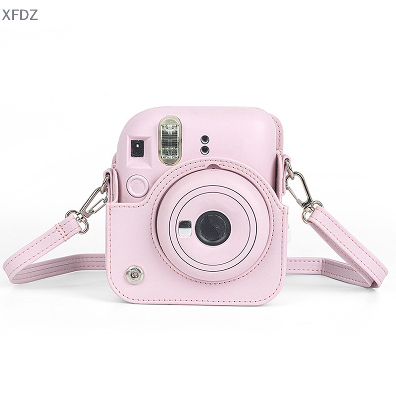 Túi Da PU Đựng Máy Ảnh Instax Mini 12 Có Dây Đeo Vai Tiện Dụng