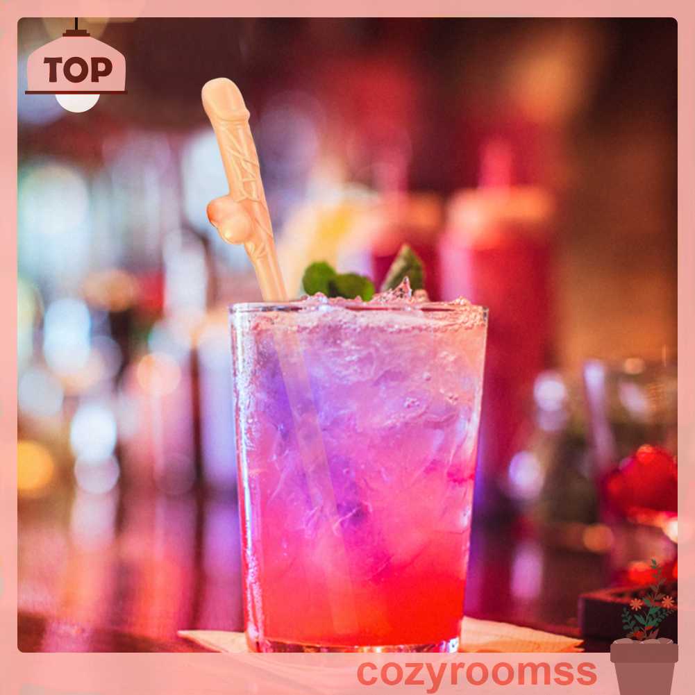 10 Ống Hút Dùng Một Lần Hình Trái Cây Vui Nhộn Sáng Tạo