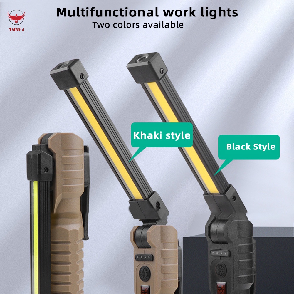 180° Đèn Kaki / Đen / Khaki Từ Tính Có Thể Gập Lại Tiện Dụng Cho Hoạt Động Ngoài Trời