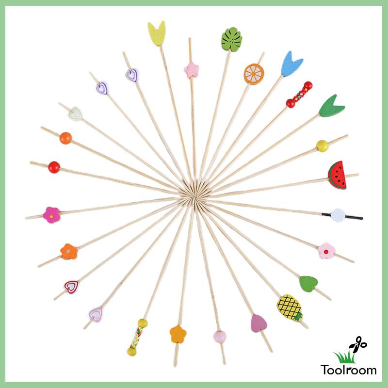 Set 100 Tăm Xỉa Răng Trái Cây Trang Trí BBQ