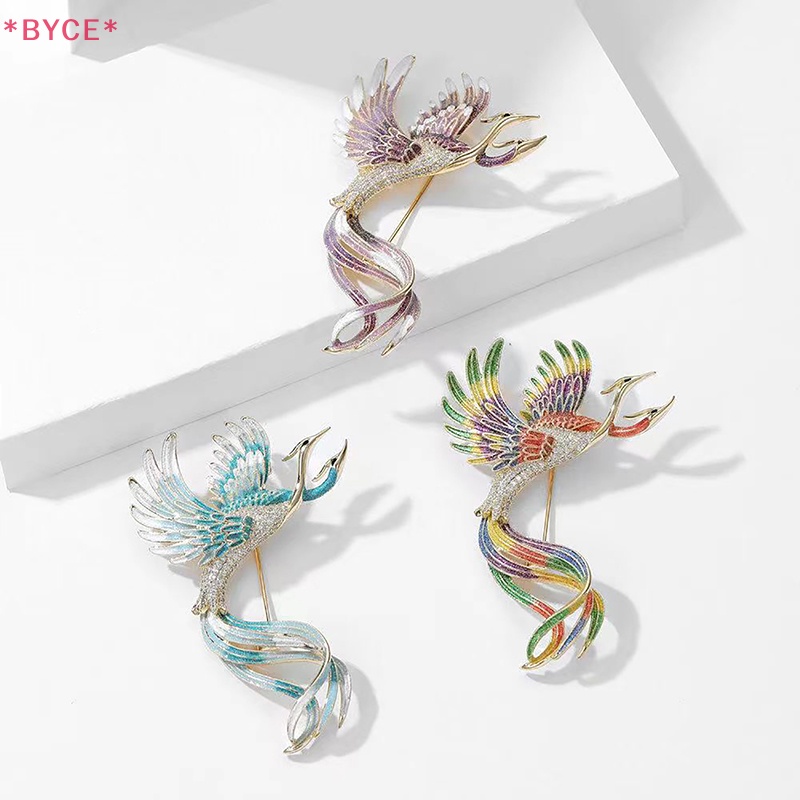 Ghim Cài Áo Hình Chim Phượng Hoàng Tráng Men Phong Cách Vintage Thời Trang Cho Nam Và Nữ Mới