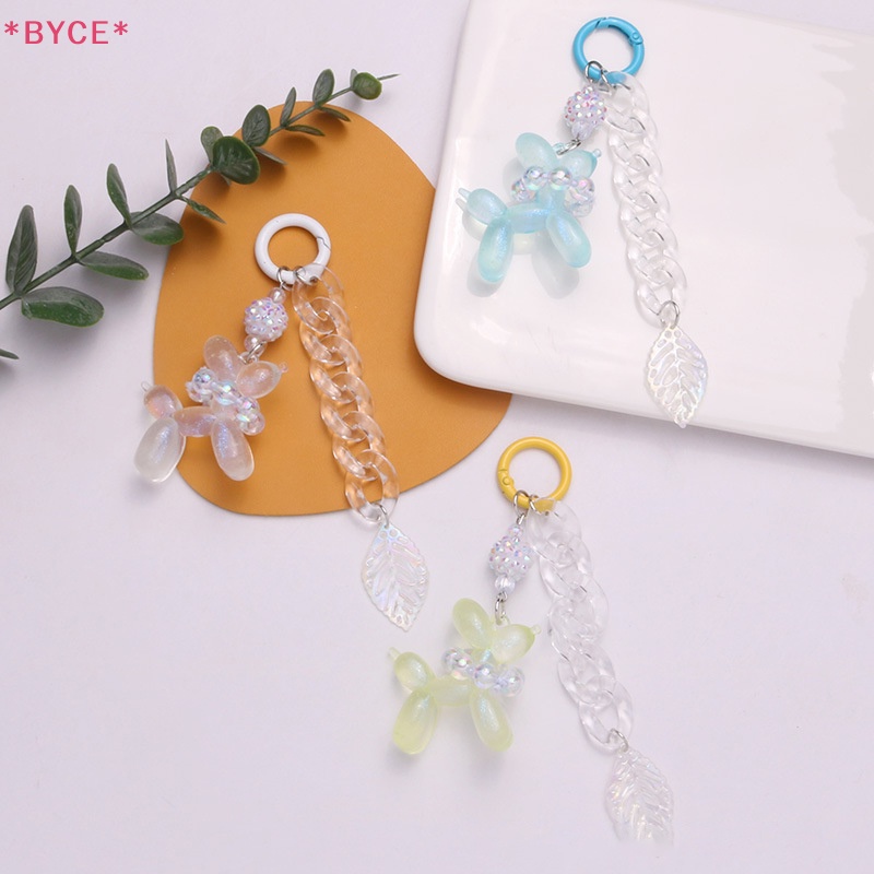 Móc Chìa Khóa Hình Chú Chó Và Lá Cây Dễ Thương Sáng Tạo Mới