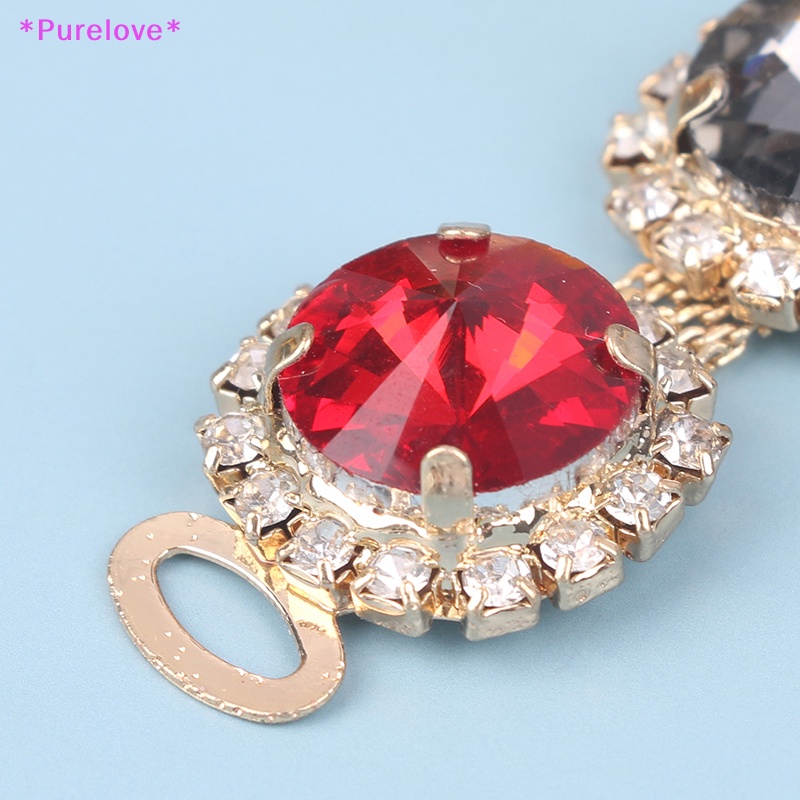 1 Khóa Dây Xích Đính Đá Trang Trí Giày Sandal / Bikini DIY Mới