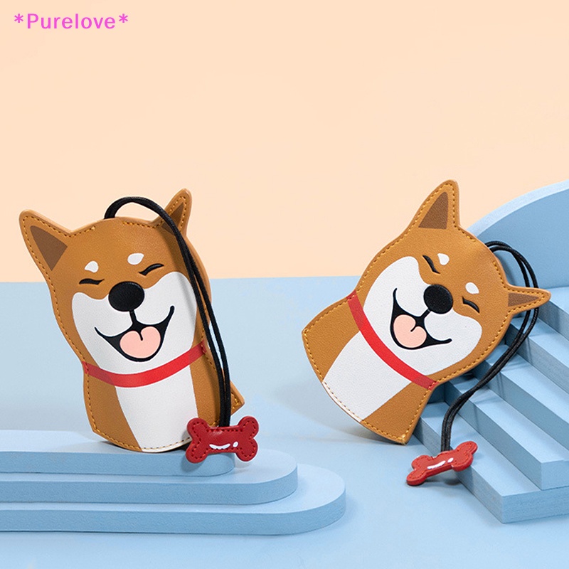 Vỏ Da Bảo Vệ Chìa Khóa Xe Hơi Hình Chú Chó Shiba Inu Sáng Tạo Mới